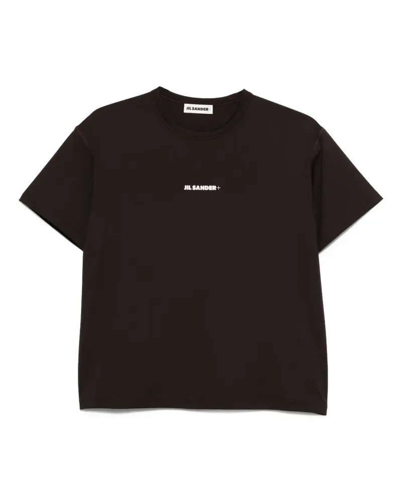Jil Sander T-Shirt mit Logo-Applikation - Braun Braun