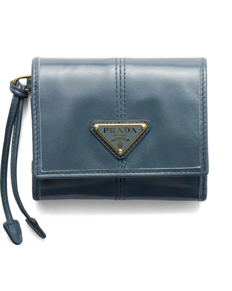 Prada Portemonnaie mit Logo - Blau Blau