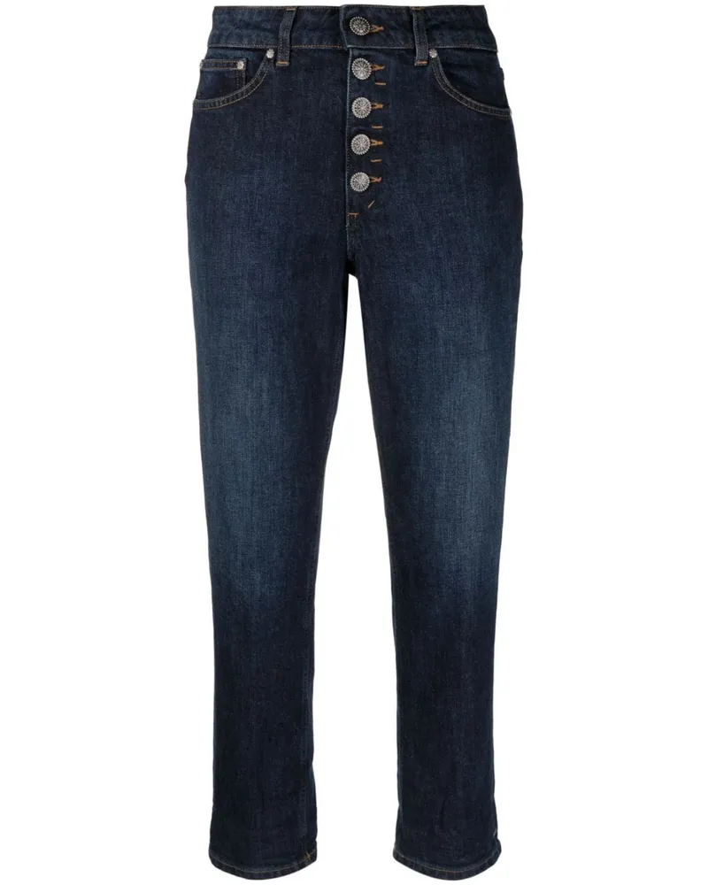 Dondup Hoch geschnittene Cropped-Jeans - Blau Blau