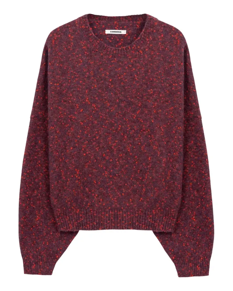 CORDERA Melierter Pullover mit Rundhalsausschnitt - Violett Violett