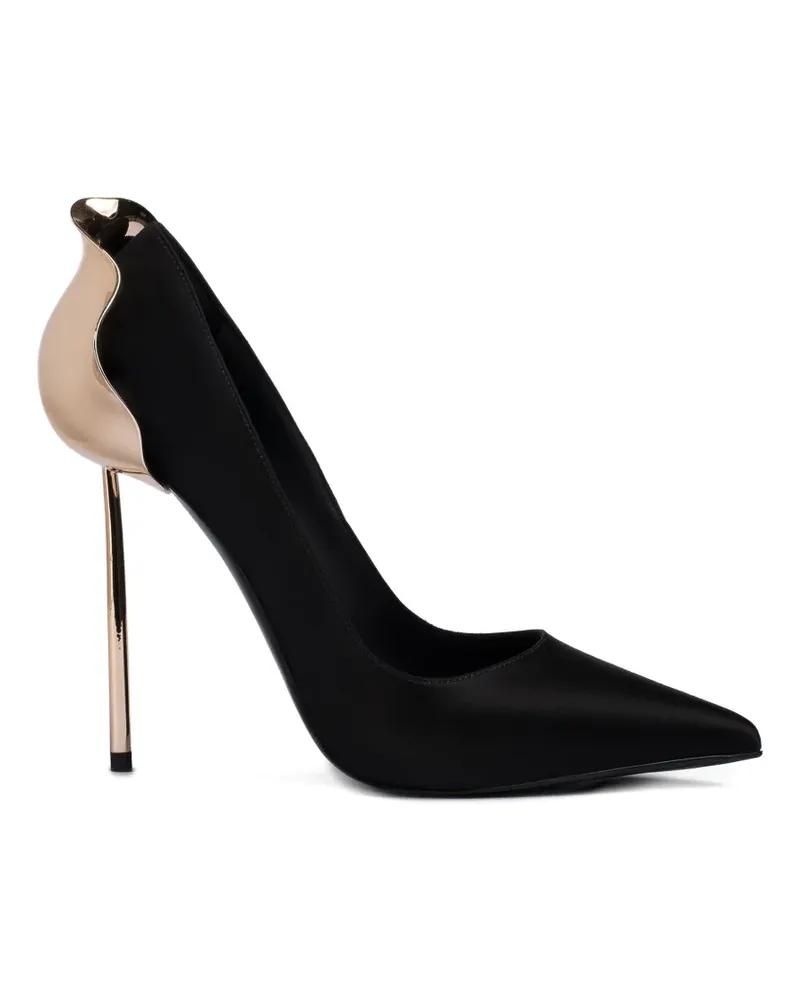 Le Silla Petalo metallic-detail pumps - Schwarz Schwarz
