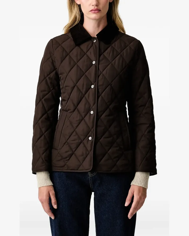 Gant quilted corduroy-collar jacket - Braun Braun
