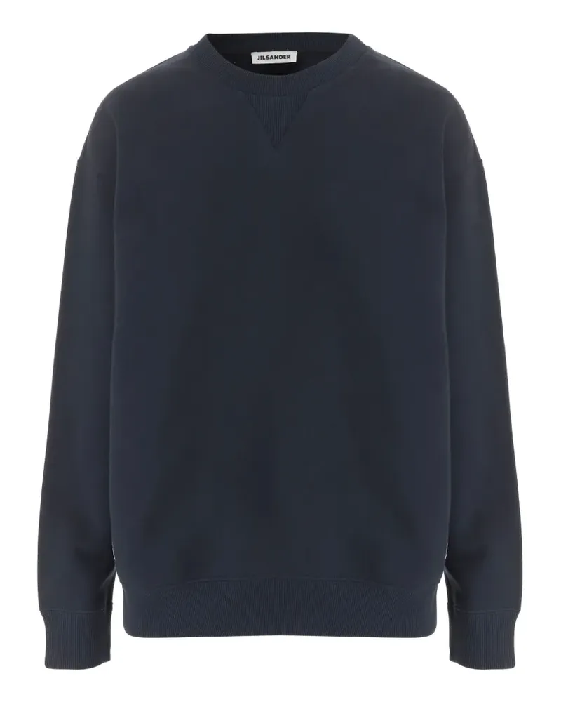 Jil Sander Sweatshirt mit Logo-Print - Blau Blau