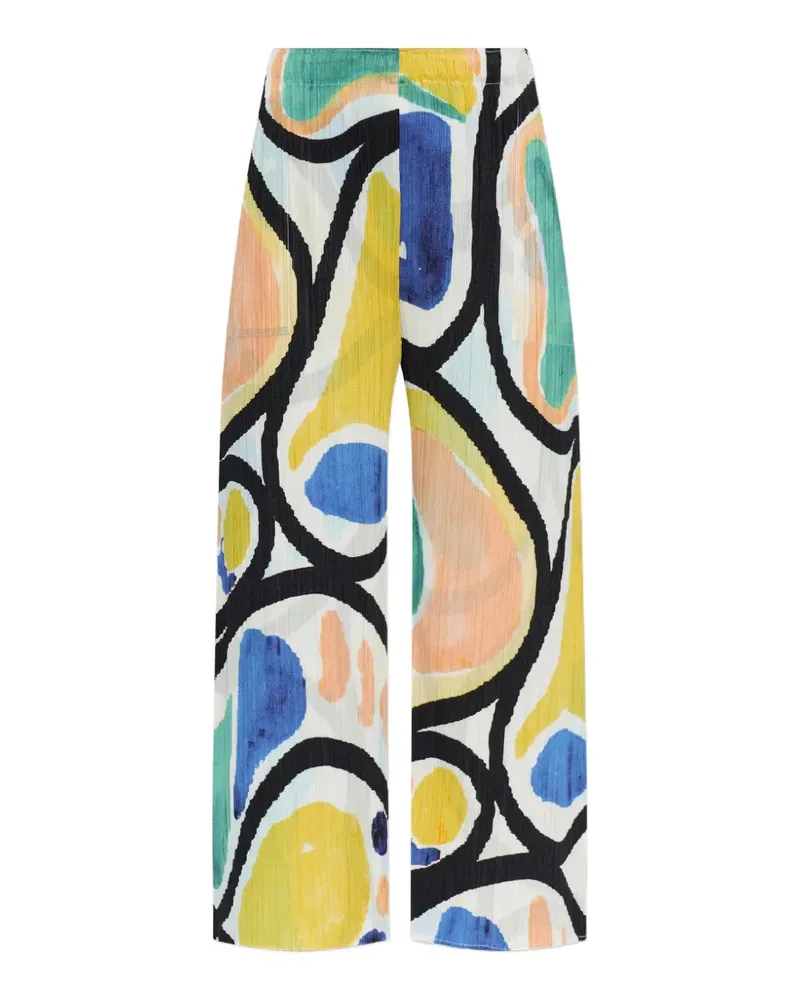 Issey Miyake Roll Hose mit abstraktem Print - Nude Nude
