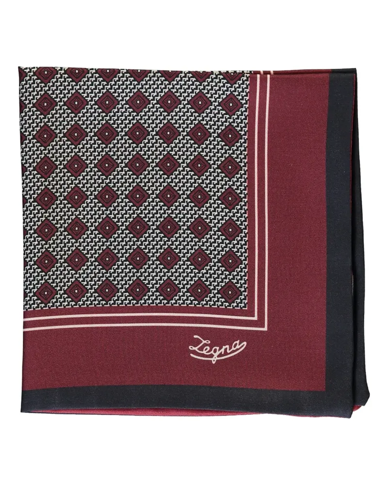 Ermenegildo Zegna logo-print scarf - Rot Rot
