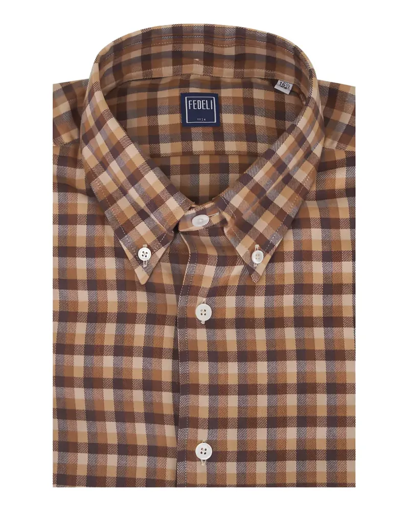 Fedeli Kariertes Hemd - Braun Braun