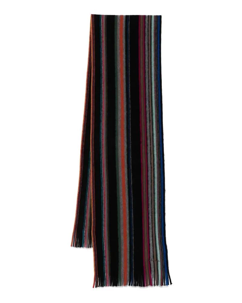 Paul Smith Gestreifter Schal - Schwarz Schwarz