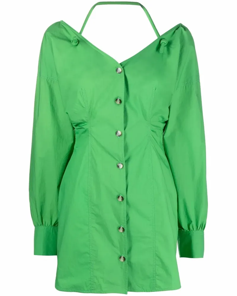 Nanushka Kleid mit Knöpfen - Grün Grün