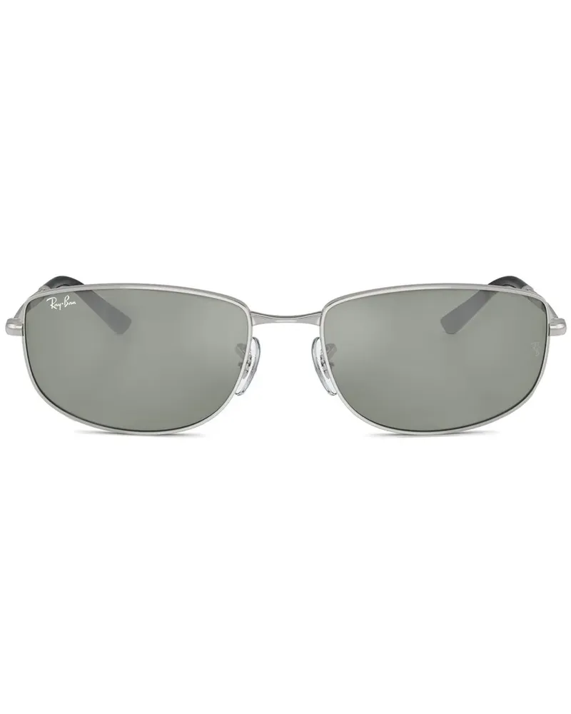 Ray Ban Sonnenbrille mit ovalem Gestell - Silber Silber