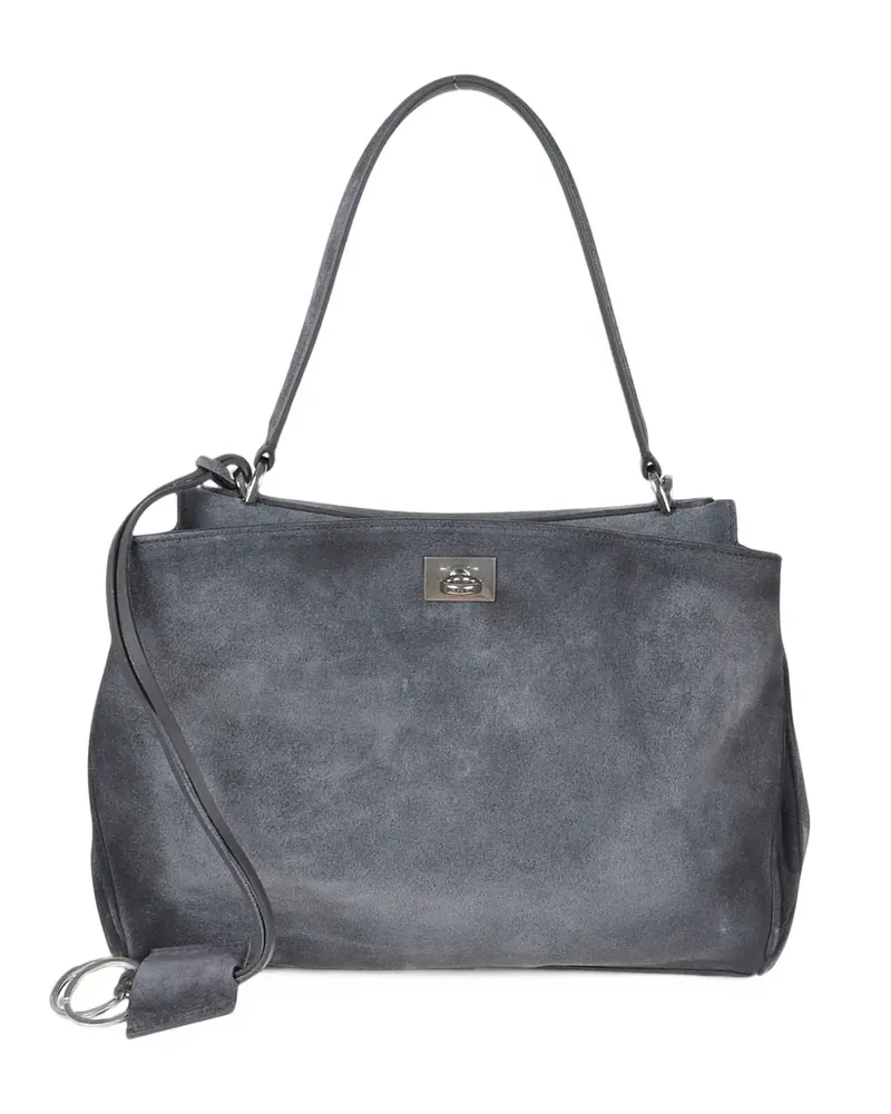 Balenciaga Kleine Rodeo Handtasche in Storm Grey - Grau Grau