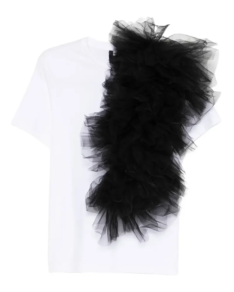 ALCHEMY ruffled-detail T-shirt - Weiß Weiß