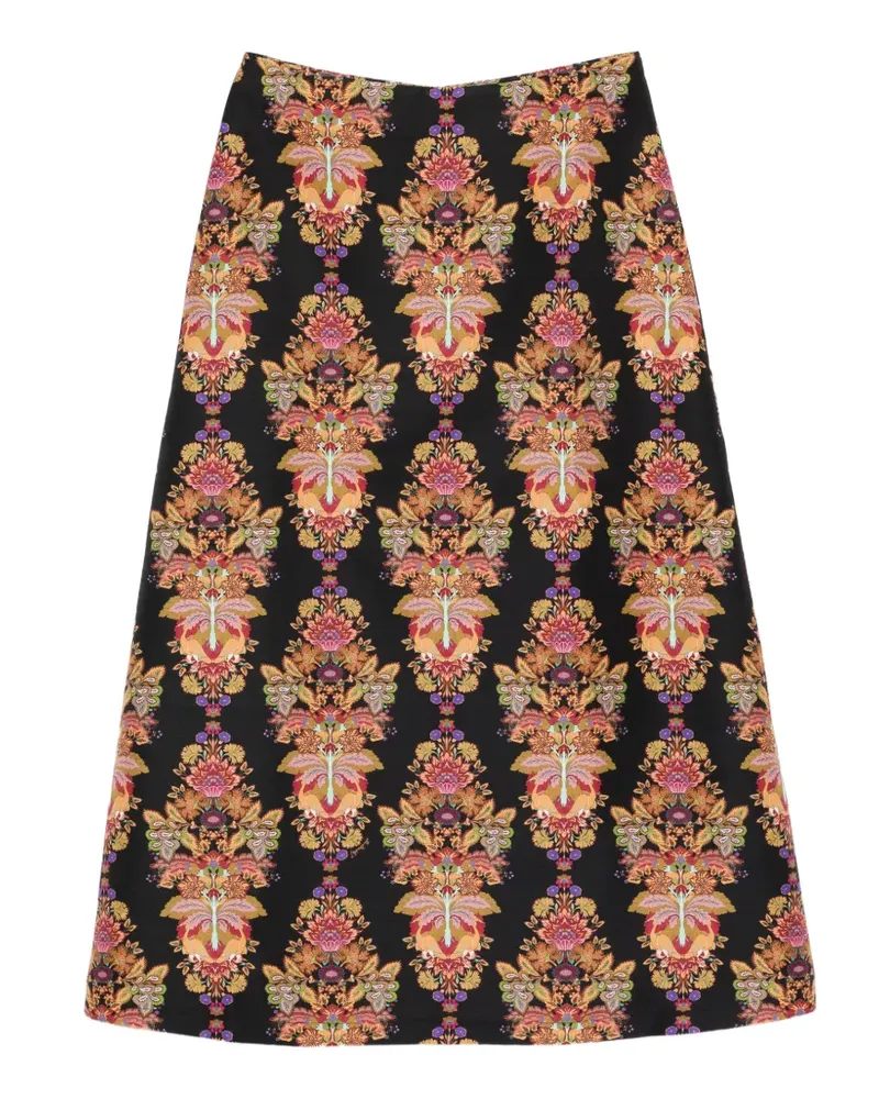 La DoubleJ Rock mit Blumenmuster - Schwarz Schwarz