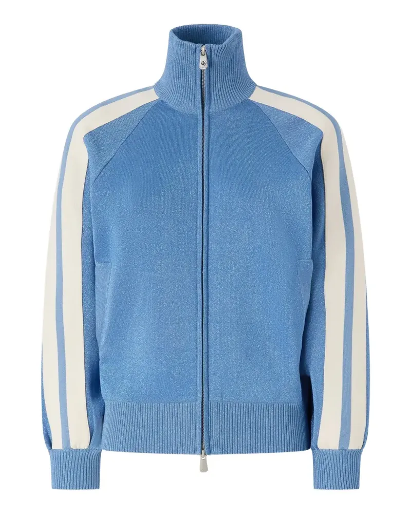 Pinko Reißverschluss-Sweatshirt mit gestreiften Ärmeln - Blau Blau