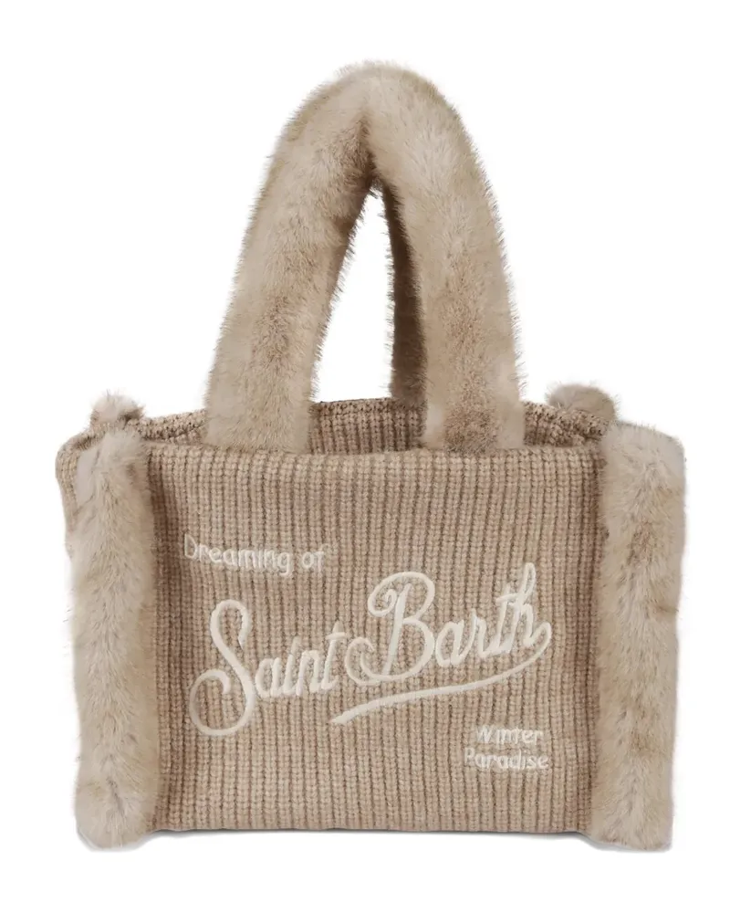 MC2 Saint Barth Colette faux-fur tote bag - Nude Nude