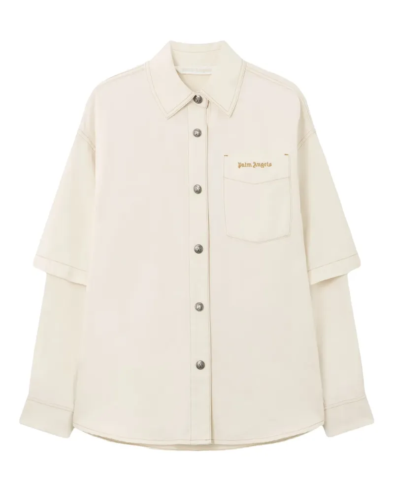 Palm Angels Hybrid Hemdjacke mit Knöpfen - Nude Nude