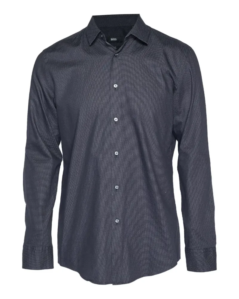 HUGO BOSS Gemustertes Hemd - Schwarz Schwarz