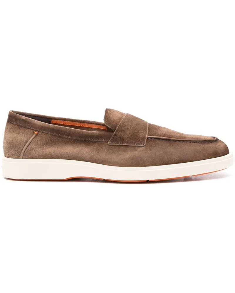 Santoni Loafer aus Wildleder - Braun Braun