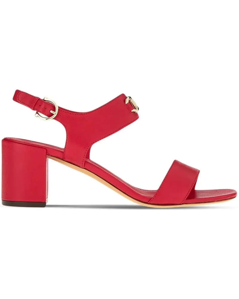 Ferragamo Sandalen mit Gancini-Schild - Rot Rot