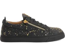 Frankie Sneakers mit Schlangenleder-Print - Schwarz