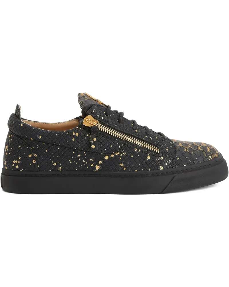 Giuseppe Zanotti Frankie Sneakers mit Schlangenleder-Print - Schwarz Schwarz