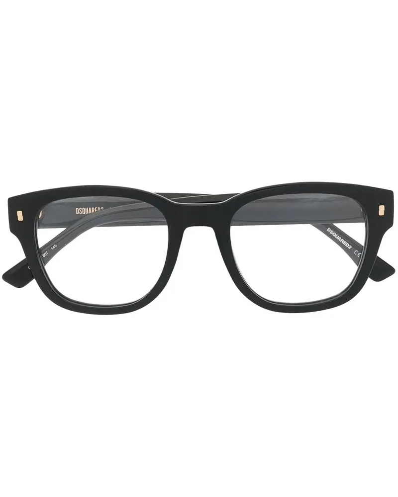 Dsquared2 Brille mit rundem Gestell - Schwarz Schwarz