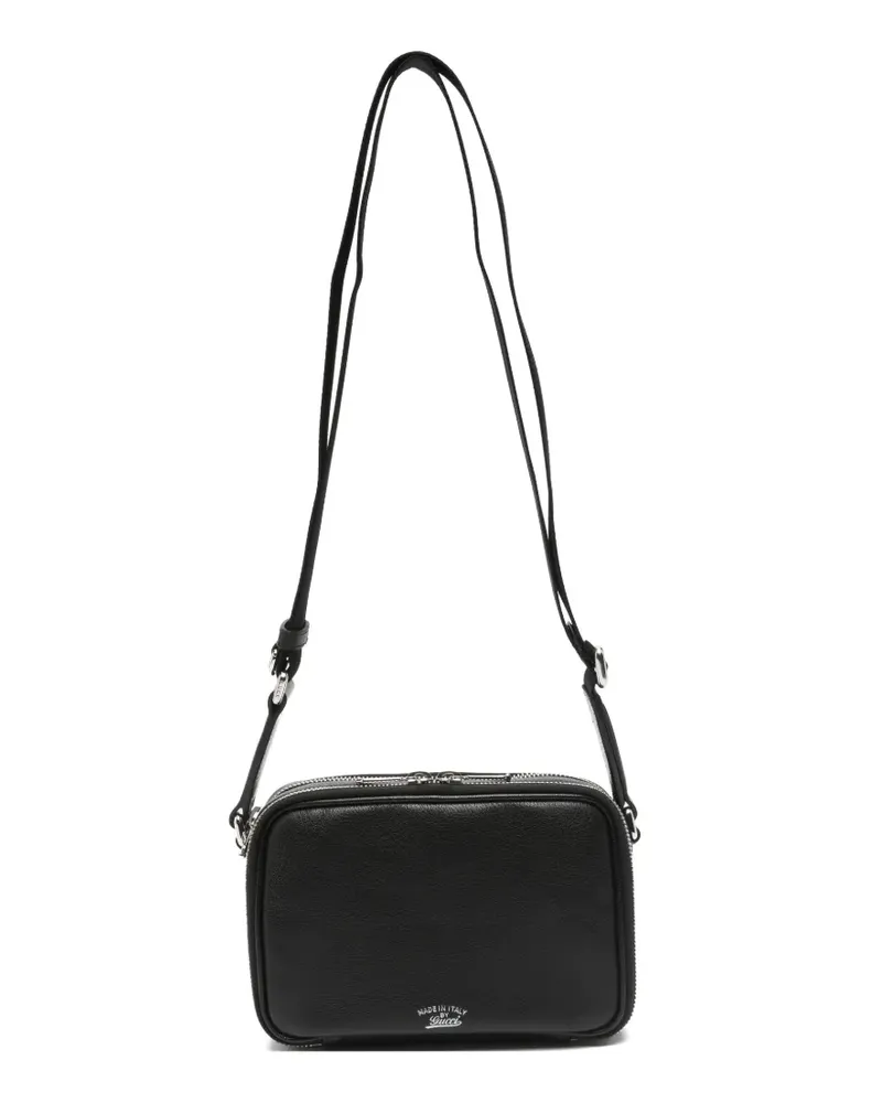 Gucci Lira pebbled leather messenger bag - Schwarz Schwarz