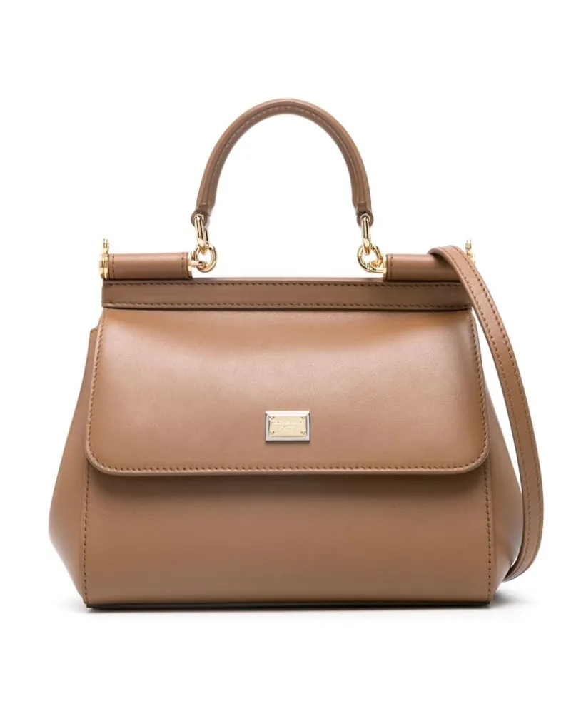 Dolce & Gabbana Mittelgroße Sicily Handtasche - Braun Braun