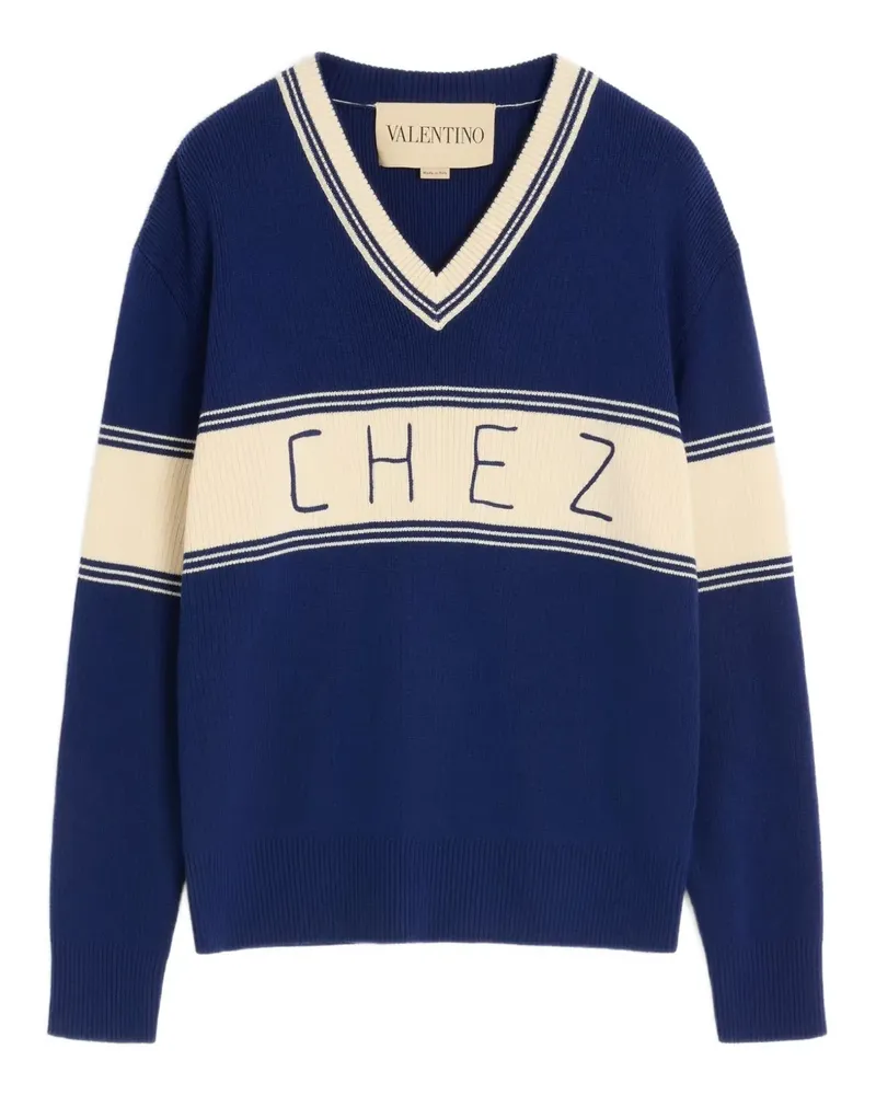 Valentino Garavani Chez Jacquard-Pullover - Blau Blau
