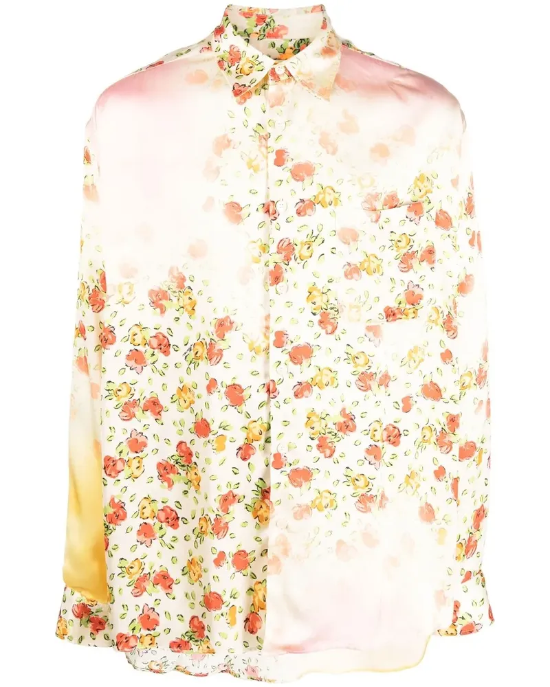 Marni Hemd mit Blumen-Print - Nude Nude