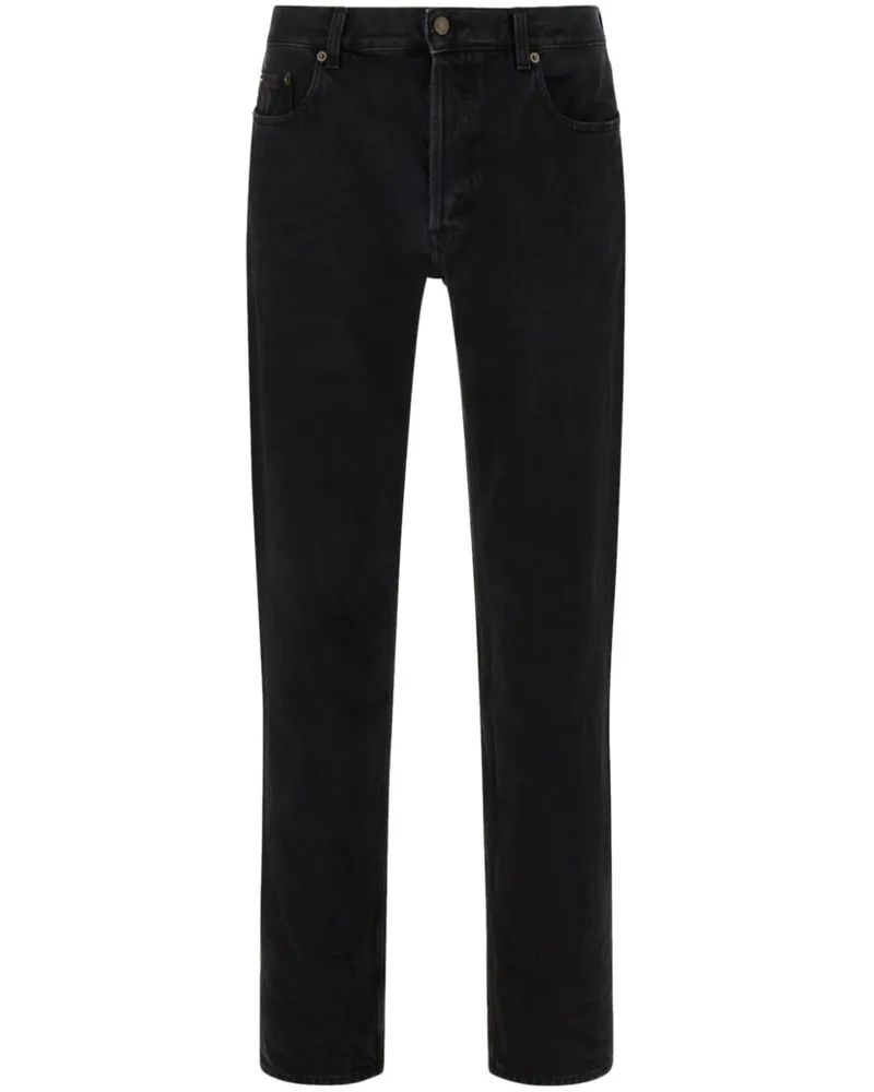 Saint Laurent Gerade Jeans - Schwarz Schwarz