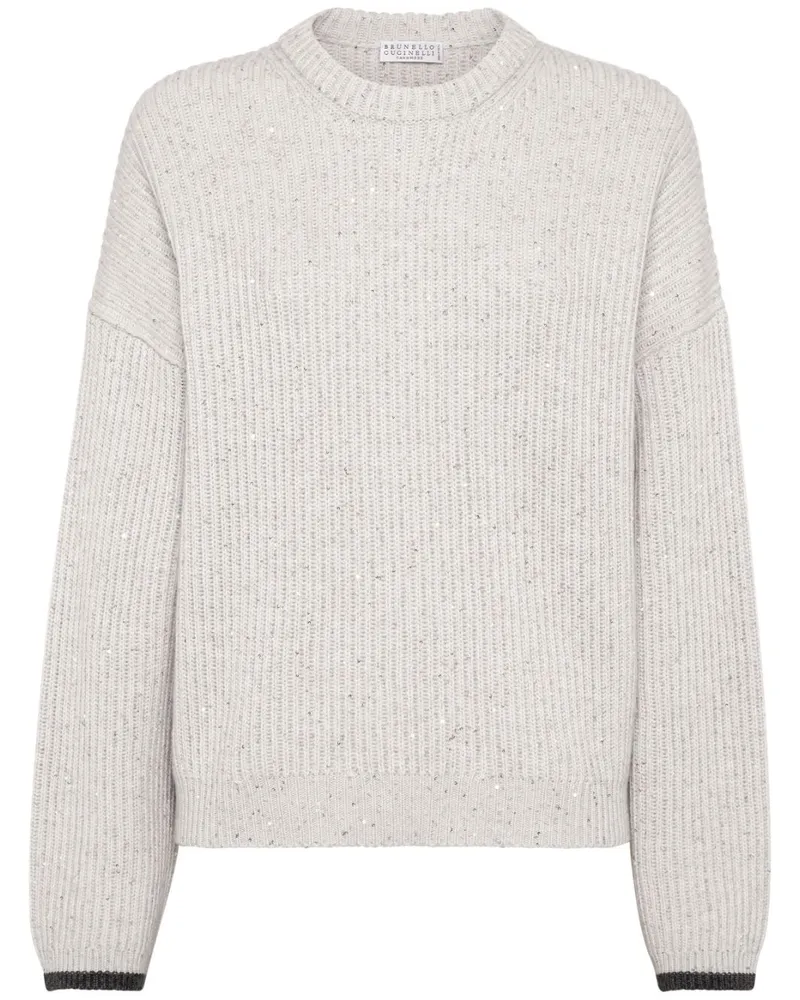 Brunello Cucinelli Pullover mit Rundhalsausschnitt - Grau Grau