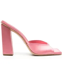 Gia Borghini Rosie Mules aus Satin 125mm Rosa