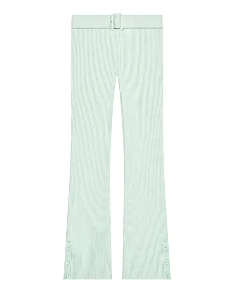 Courrèges Gerippte Strickhose mit Gürtel - Grün Grün