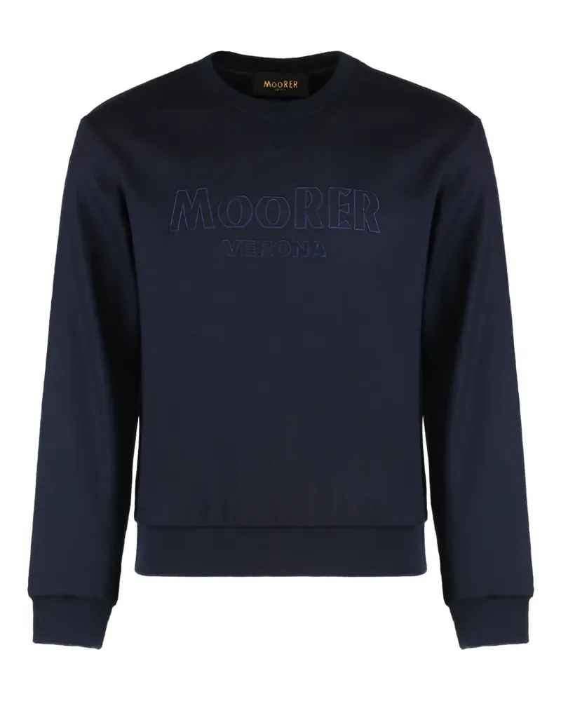 MOORER Marten-JT embroidered sweatshirt - Blau Blau