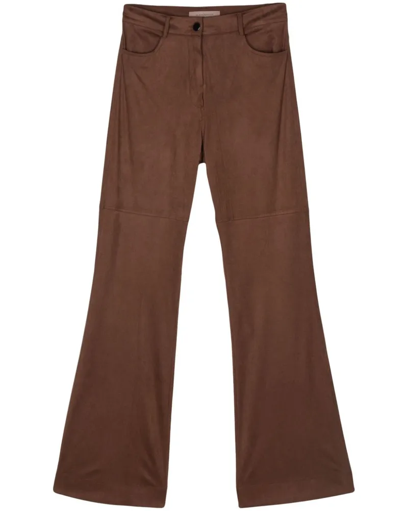 D.EXTERIOR Ausgestellte Hose - Braun Braun