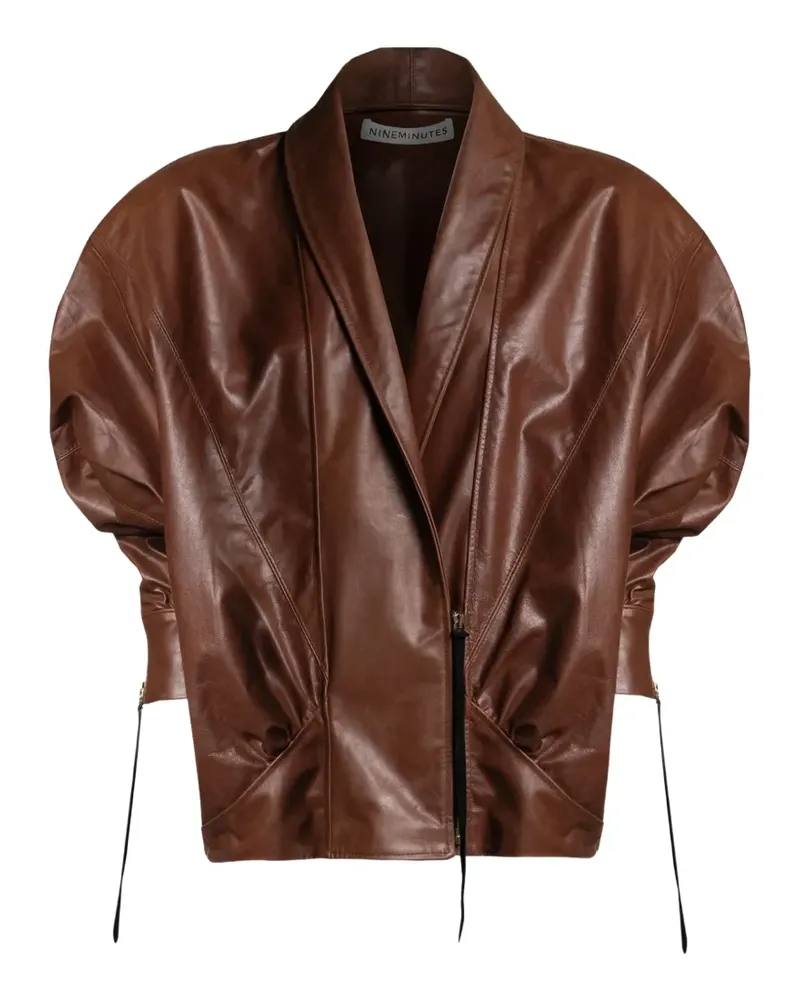 NINEMINUTES The Virgo Cropped-Jacke - Braun Braun