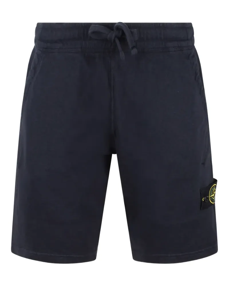 Stone Island Shorts mit Kompass-Patch - Blau Blau