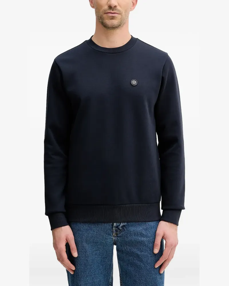 HUGO BOSS appliqué crew-neck sweatshirt - Blau Blau