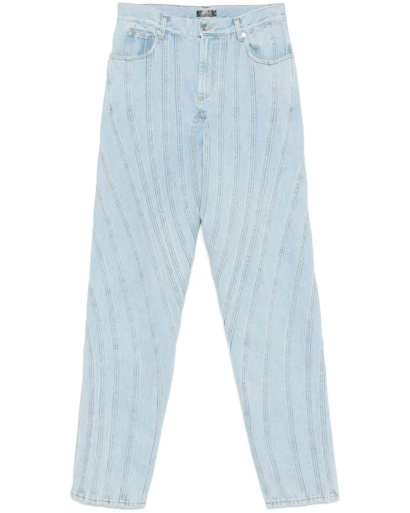 Thierry Mugler Jeans mit Nahtdetail - Blau Blau
