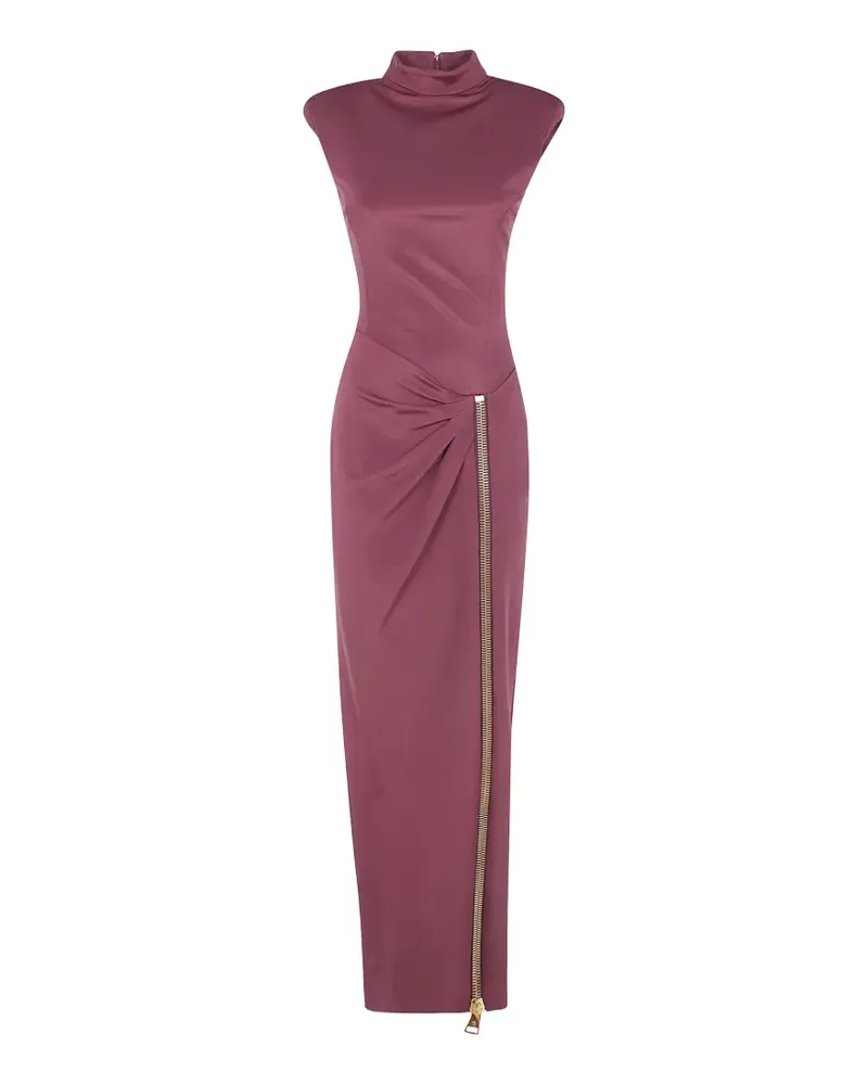 Balmain ruched zip-detail dress - Violett Violett