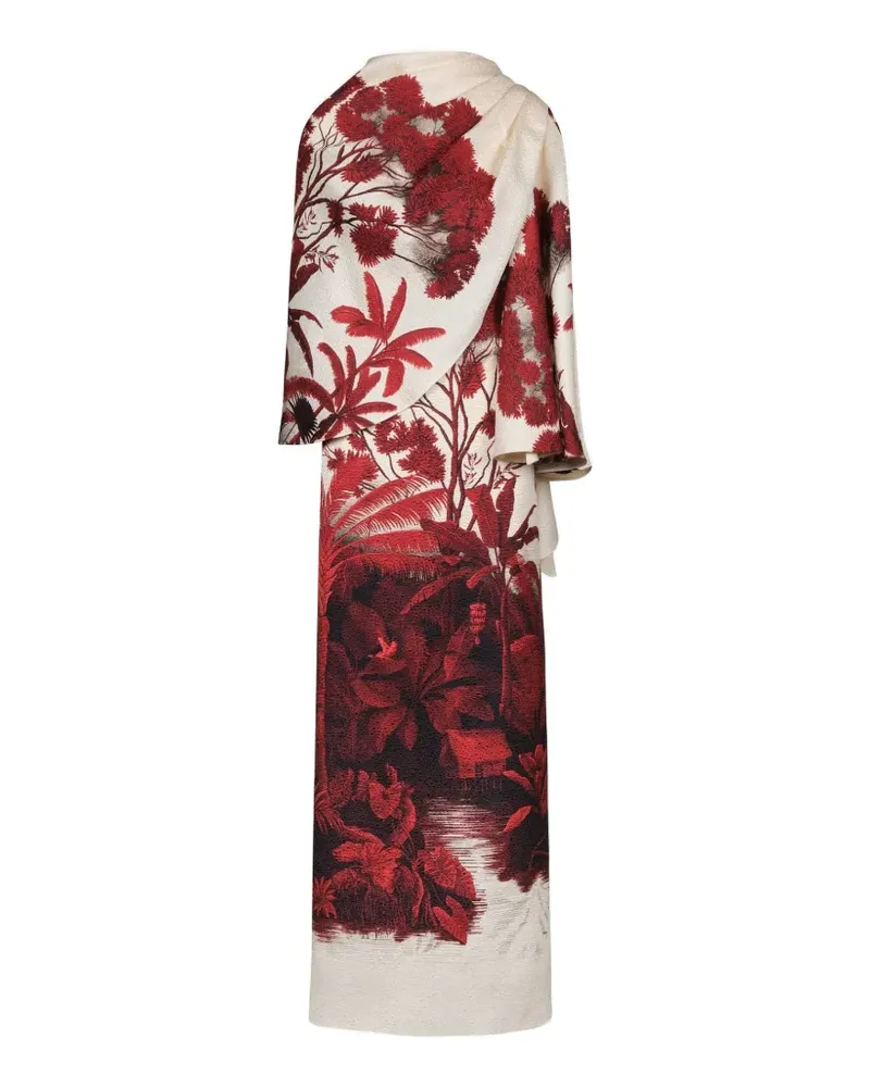 Johanna Ortiz Plentiful Qualities floral-pattern midi dress - Rot Rot