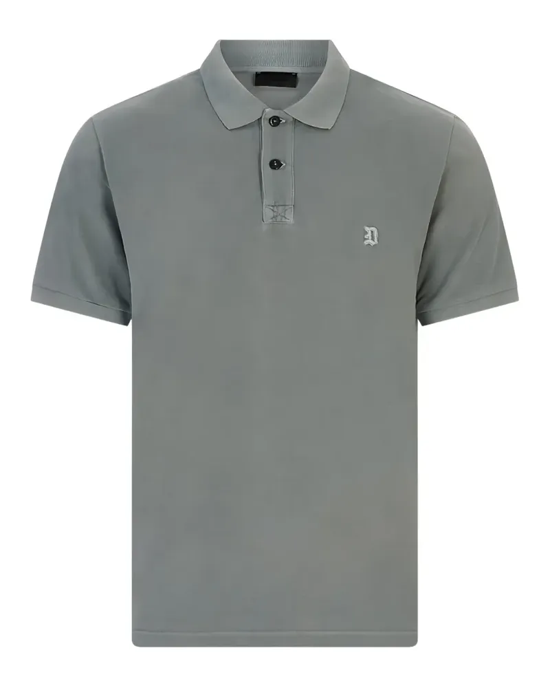 Dondup logo-embroidered polo shirt - Grau Grau