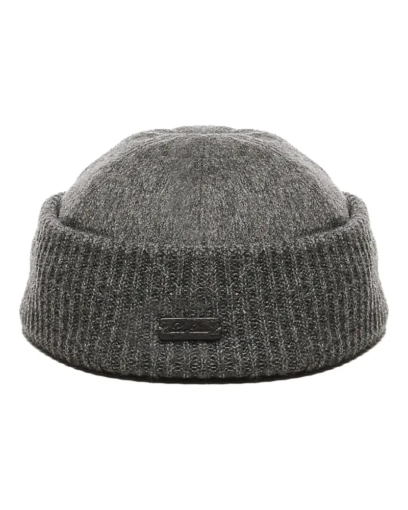 Loro Piana Gerippte Beanie aus Kaschmir - Grau Grau