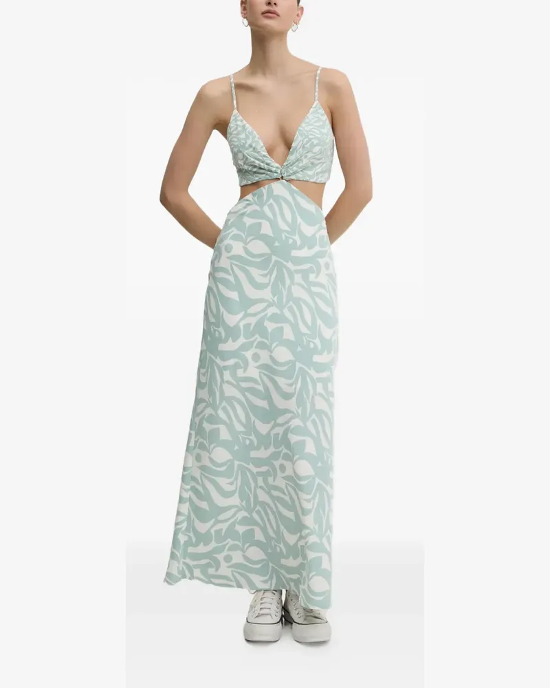 Abercrombie & Fitch cut-out floral print maxi dress - Weiß Weiß