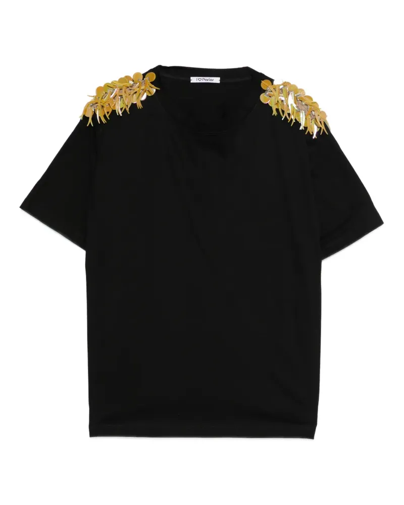 Parlor sequin-appliqué T-shirt - Schwarz Schwarz