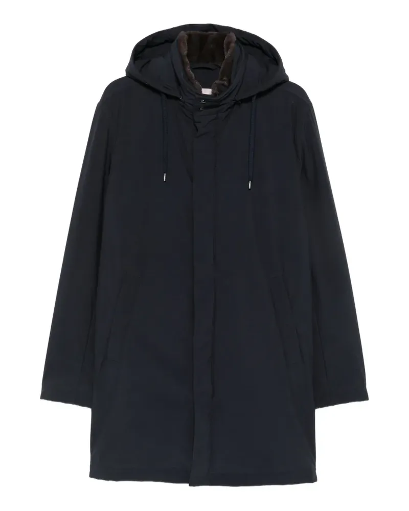 Herno Kapuzenjacke mit Faux Fur - Blau Blau