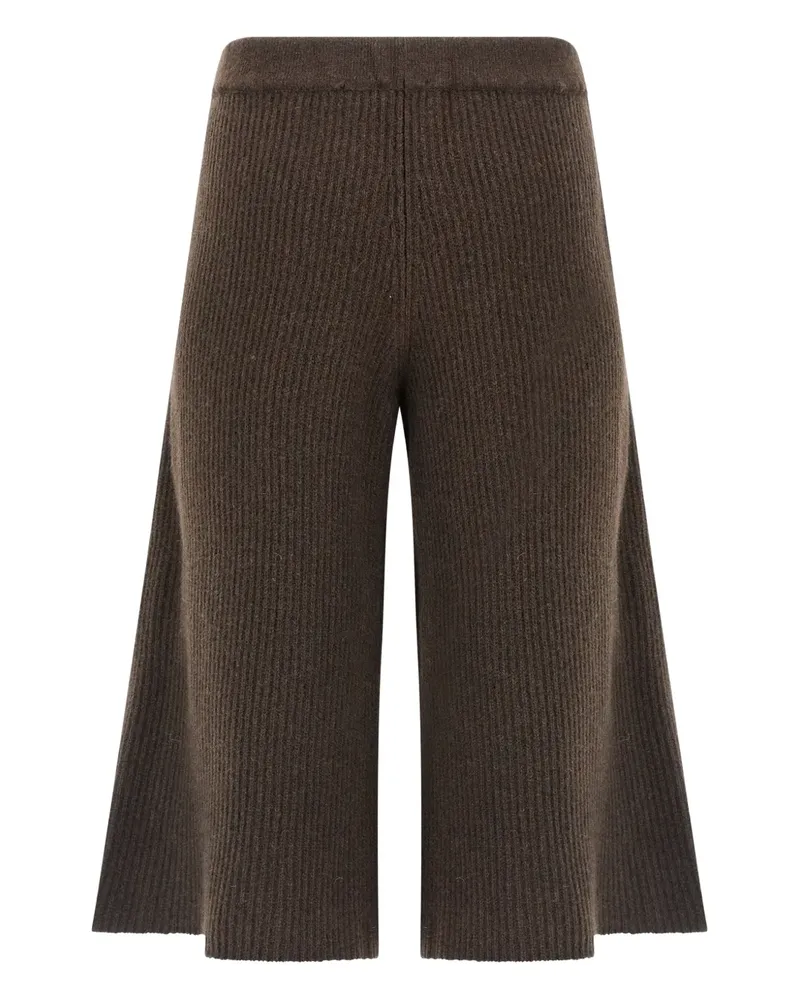 NUDE Gerippte Cropped-Hose - Braun Braun