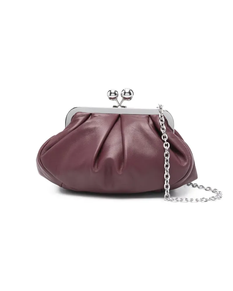 Max Mara Falten-Clutch mit Kugelverschluss - Rot Rot