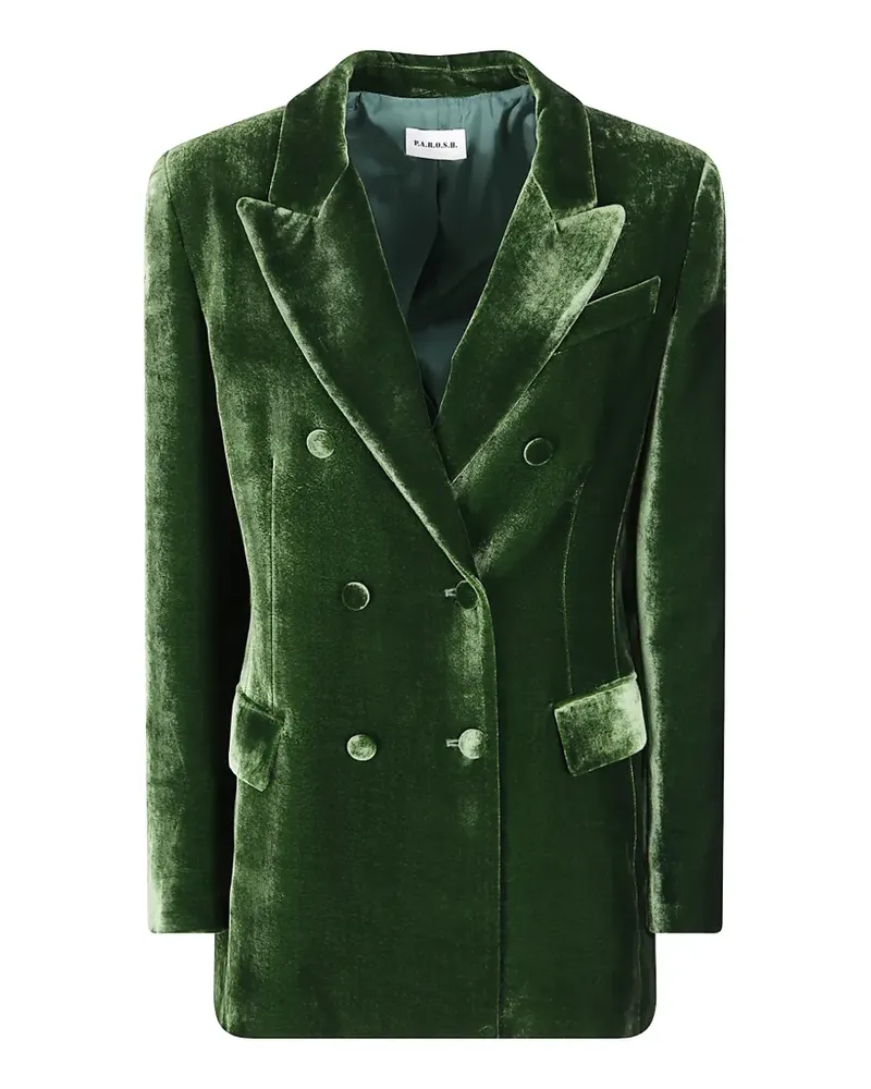 P.A.R.O.S.H. P.A.R.O H. Doppelreihiger Blazer - Grün Grün