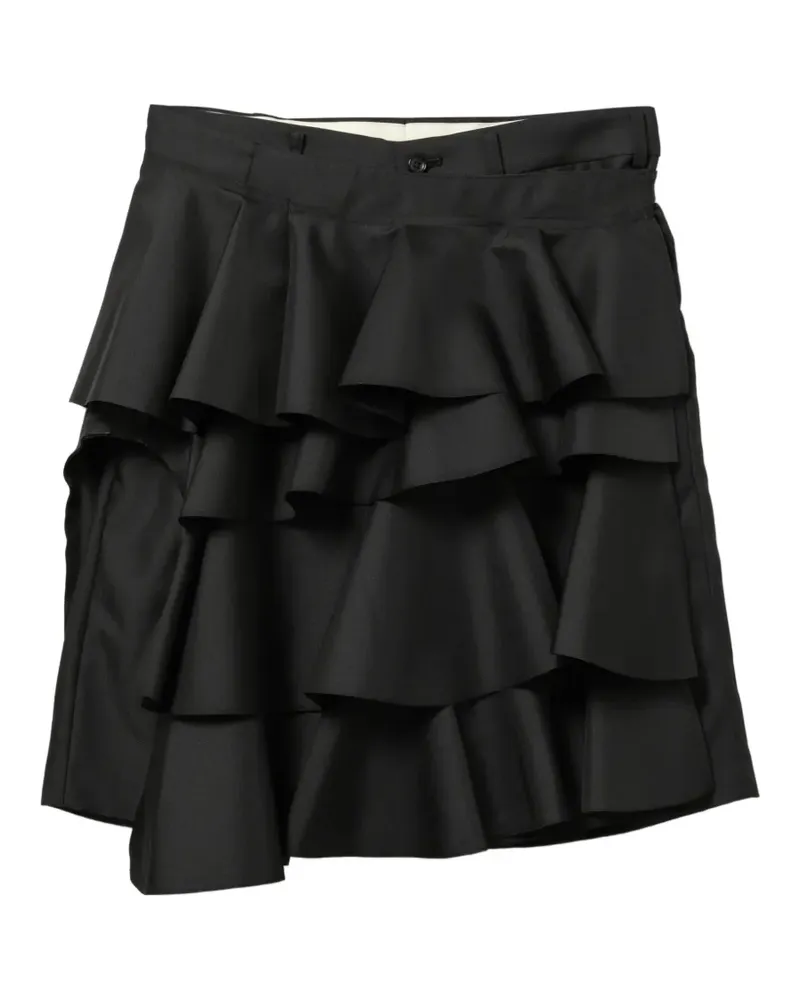 Comme des Garçons Drapierte Shorts - Schwarz Schwarz